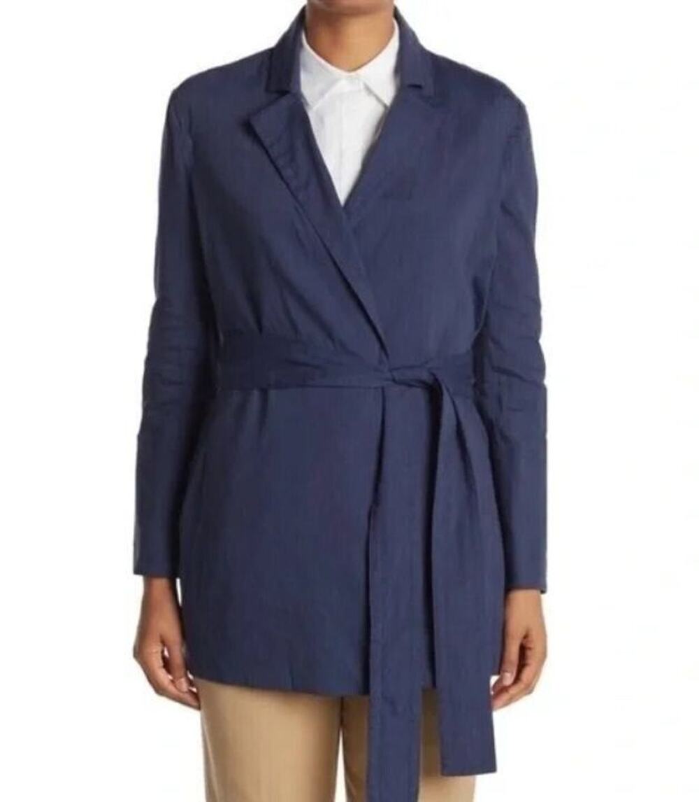 MM LaFleur Merritt Wrap Jardigan Women’s S Navy Long Sleeve Stretch Cardigan